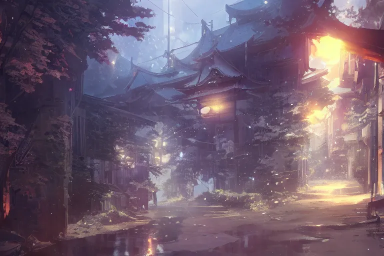 Image similar to anime kyoto animation key by greg rutkowski