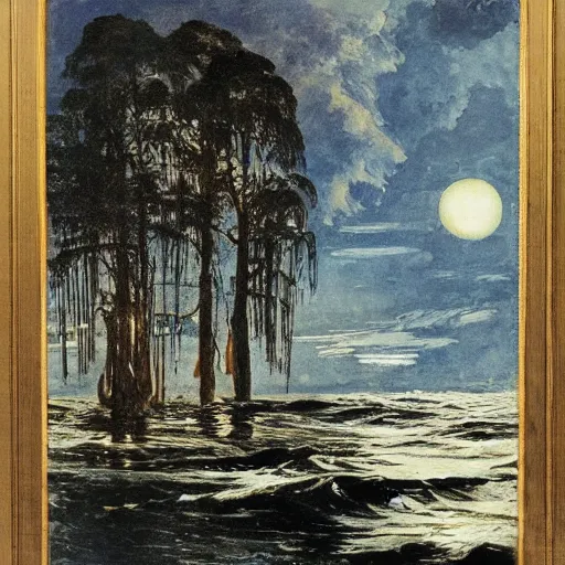 Image similar to art by peder balke, walter crane