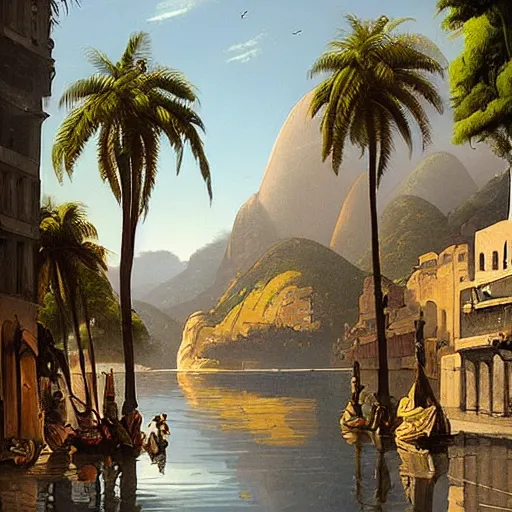 Prompt: rio de janeiro painted by raphael lacoste