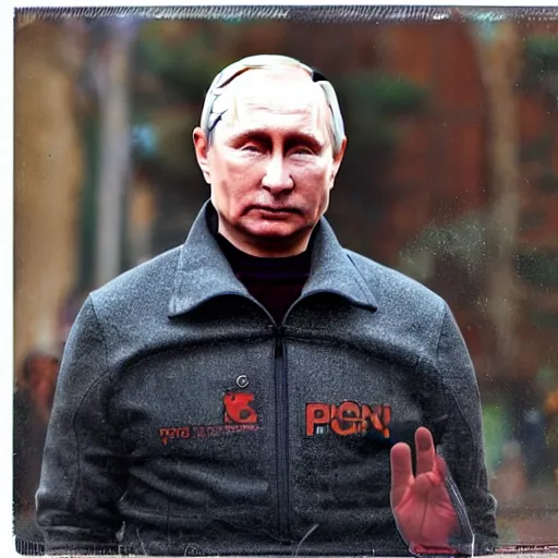 Prompt: Putin wearing a cope cage