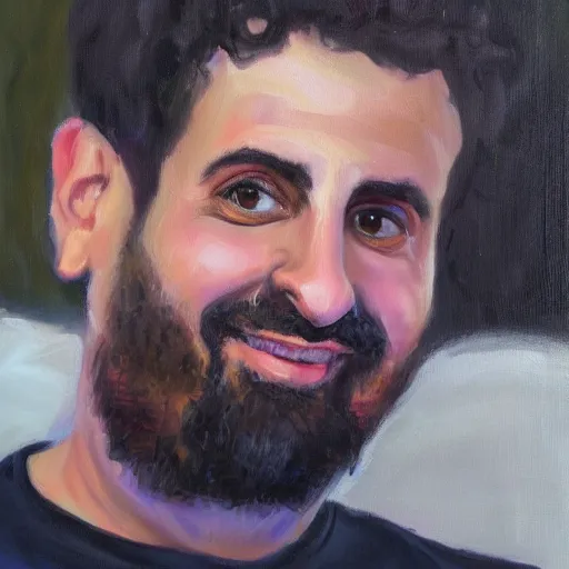 Prompt: oil painting of ethan klein from h 3 h 3