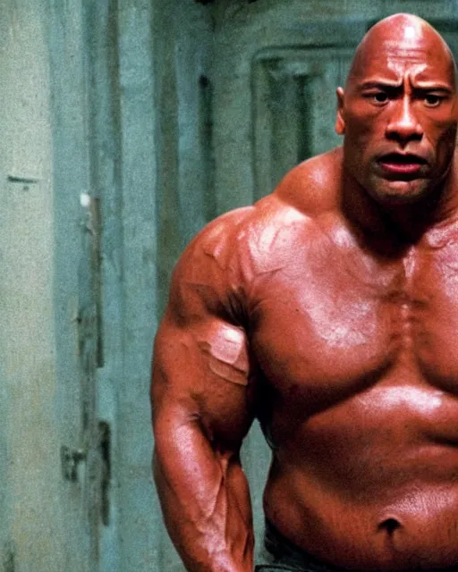 Image similar to film still close - up shot of dwayne johnson as john coffey from the movie the green mile. photographic, photography