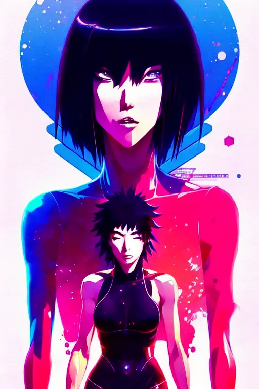 Image similar to a ultradetailed beautiful panting of kusanagi from ghost in the shell, by conrad roset, greg rutkowski and makoto shinkai, trending on artstation