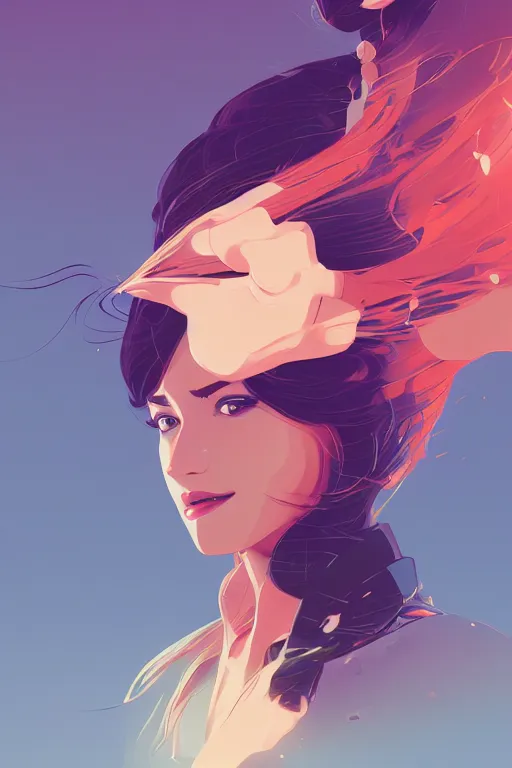 Prompt: a girl on a motorcycle, centered, solid bacgkround, median photoshop filter cutout vector behance, hd by artgerm, jesper ejsing, by rhads, makoto shinkai and lois van baarle, ilya kuvshinov, rossdraws, illustration, art by ilya kuvshinov and gustav klimt