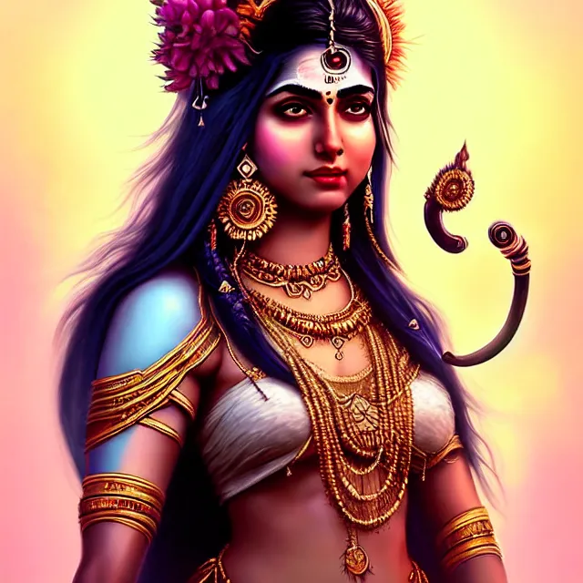 Prompt: epic professional digital art of 👰‍♀️ Shiva 🥰,best on artstation, cgsociety, wlop, Behance, pixiv, astonishing, impressive, outstanding, epic, cinematic, stunning, gorgeous, much detail, much wow, masterpiece.