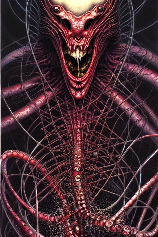 Prompt: realistic detailed image of vampiric parasite monsters by ayami kojima, amano, karol bak, greg hildebrandt, and mark brooks, neo - gothic, gothic, rich deep colors. beksinski painting, part by adrian ghenie and gerhard richter. art by takato yamamoto. masterpiece