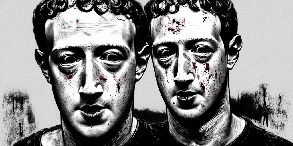 Prompt: mark zuckerberg as Zombie Walking Dead, trending on artstation, high quality, highly detailed