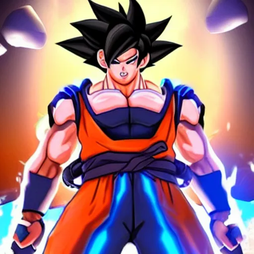 Prompt: overwatch game character goku