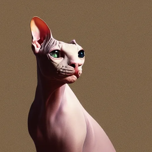 Prompt: sphynx cat using the toilet, extremely detailed, photorealistic