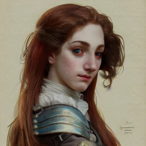 Prompt: portrait of a 1800s young female steampunk fighter, futuristic, headshot, hyper realistic, pale skin, 4k, rule of thirds, extreme detail, detailed drawing, trending artstation, hd, fantasy, D&D, realistic lighting, by Alphonse Mucha, Greg Rutkowski, sharp focus, backlit, elegant