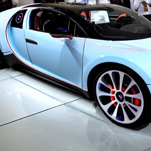 Image similar to A Bugatti Tesla hybrid