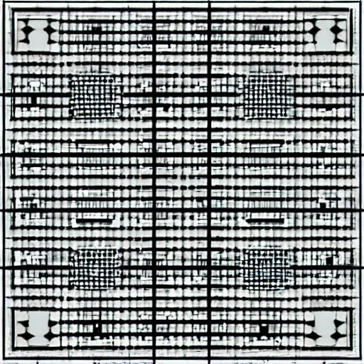 Prompt: black squares on 4 corners, symmetrical positioning