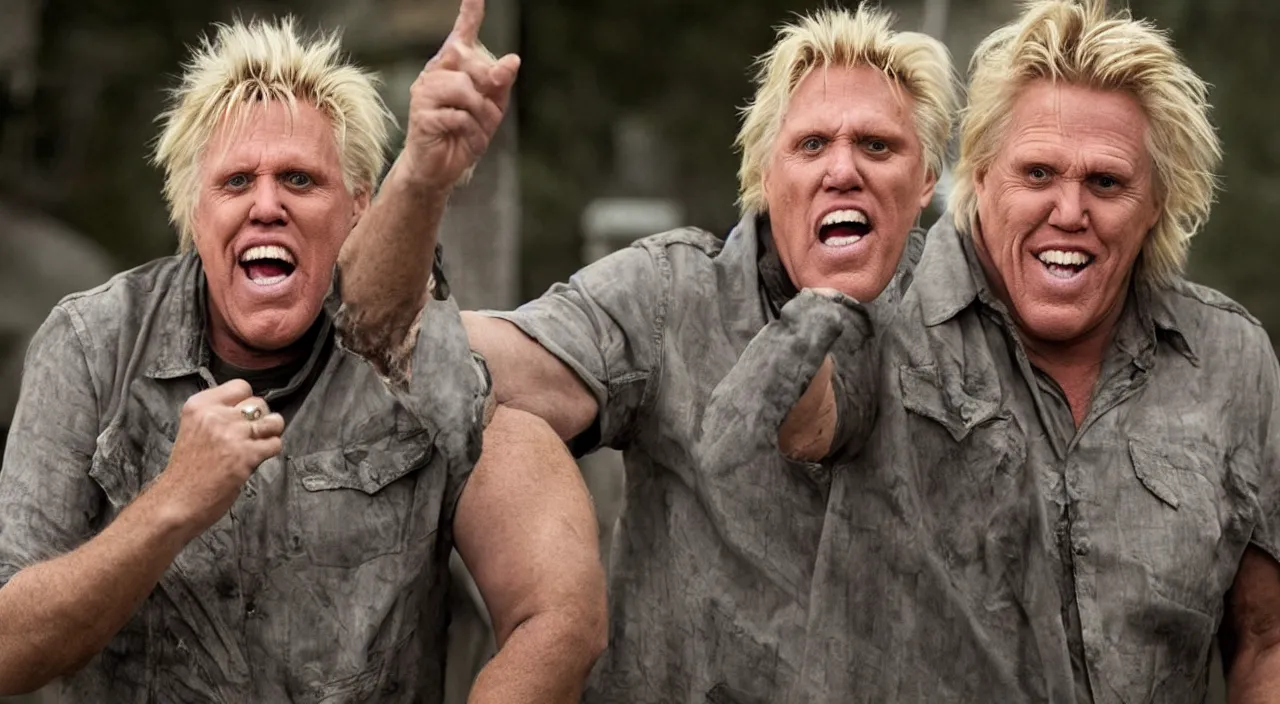 Image similar to gary busey in the apocalypse