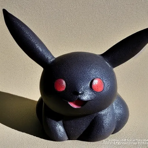 Image similar to Pikachu Sculpture made out of sandstone