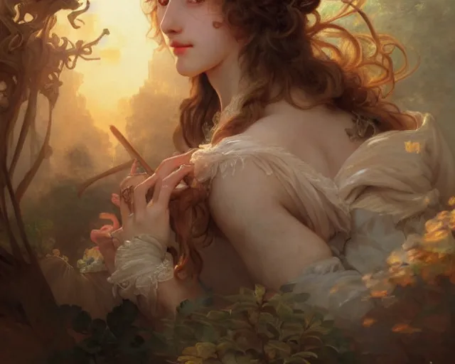 Prompt: photography of jean - antoine watteau, deep focus, d & d, fantasy, intricate, elegant, highly detailed, digital painting, artstation, concept art, matte, sharp focus, illustration, hearthstone, art by artgerm and greg rutkowski and alphonse mucha