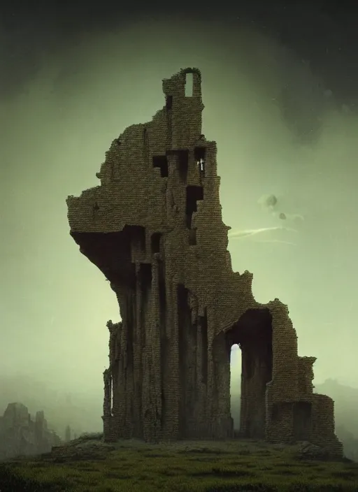 Prompt: A troglodyte women, monumental ruin, Gigantics caustic translucency, luminescence Spheres. by Artgem and Zdzislaw Beksinski, by Kaspar David Friedrich, cgsociety and beeple highly detailed, sharp focus, cinematic lighting, illustration, art, octane render, Unreal Engine Lumen, very coherent. cinematic, hyper realism, high detail, octane render, 8k