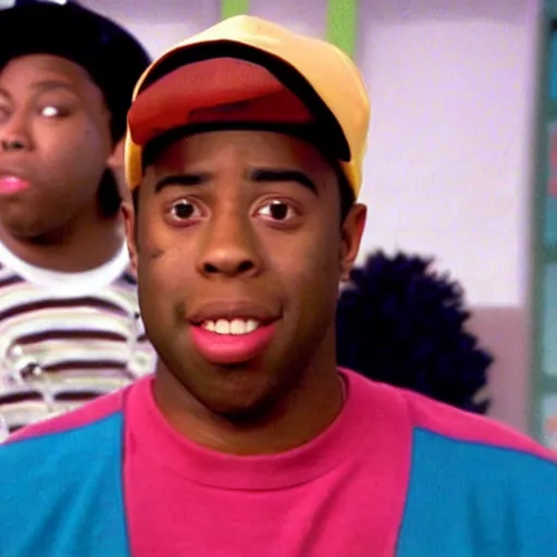 Prompt: a tv still of Tyler, The Creator starring in Kenan & Kel (1999)