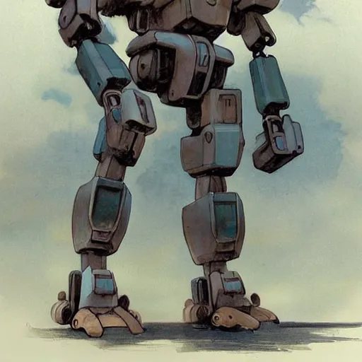 Prompt: mecha (((((((((((giant retro human shaped robot. Iron giant))))))))))) . muted colors. by Jean-Baptiste Monge !!!!!!!!!!!!!!!!!!!!!!!!!!!!!!!!!!!!!!!!