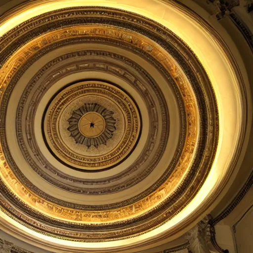 Image similar to circular ornated ceiling highly detailed