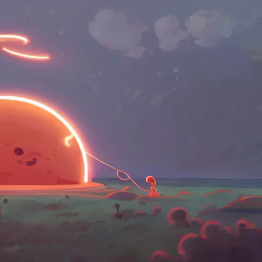 Image similar to baby harp seals astronauts firing flamethrowers at giant tentacle alien monsters on a pink and orange planet, clouds, mist, atey ghailan, goro fujita, studio ghibli, rim light, stark lighting, clear focus, very coherent,