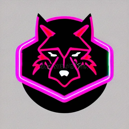 Image similar to neon wolf logo , minimalist , vector illustration