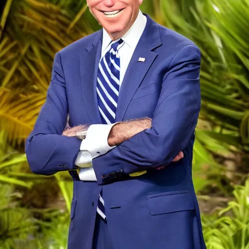 Prompt: Joe Biden as a contestant on love island UK