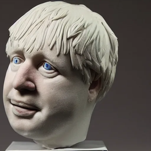 Prompt: Boris Johnson as a porcelain figurine