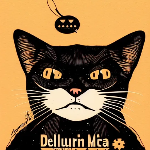 Image similar to delirium anime cat face portrait by petros afshar, tom whalen, laurie greasley, by greg rutkowski