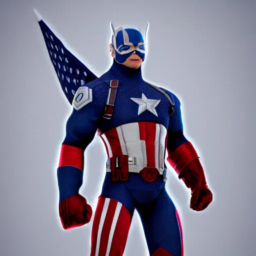 Prompt: Hedgehog captain America, artstation, octane render