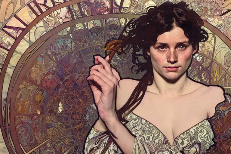 Prompt: hyper realistic portrait of british singer songwriter, by lee bermejo, alphonse mucha and greg rutkowski