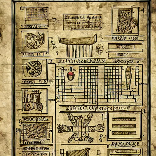 Image similar to medieval medical schematics, high detail posters, line art 4 k