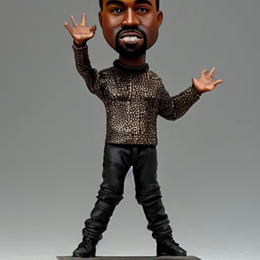 Prompt: kanye west bobblehead figure