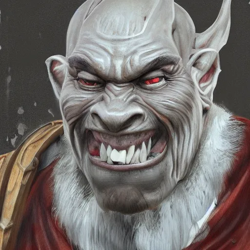 Image similar to detailed portrait painting of a orc gentleman