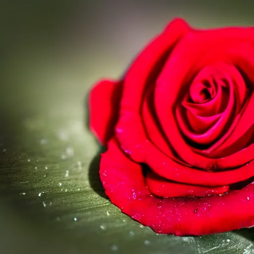 Prompt: a macro 8mm photo of a red rose petal, macro photograph, photo, photorealistic