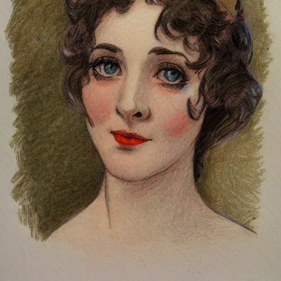 Image similar to a highly detailed portrait in the style of milo manara and in the style of charles dana gibson.