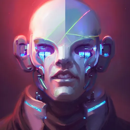 Image similar to a portrait of a cybernetic man, cyberpunk concept art by pete mohrbacher and wlop and artgerm and josan gonzales, digital art, highly detailed, intricate, sci-fi, sharp focus, Trending on Artstation HQ, deviantart, unreal engine 5, 4K UHD image