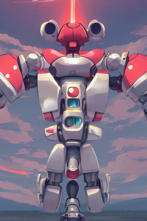 Image similar to metabots medabots medarotto medarot robot minimalist comics, behance hd by jesper ejsing, by rhads, makoto shinkai and lois van baarle, ilya kuvshinov, rossdraws global illumination ray tracing hdr radiating a glowing aura