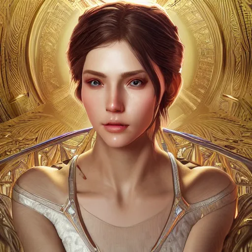 Image similar to hyperrealistic ultra detailed unreal engine 5 RTX raytracing nvidia photograpic portrait of a pretty woman, astronaut space pirate, fantasy, intricate, elegant, highly detailed, digital painting, artstation, concept art, smooth, sharp focus, illustration, art by artgerm and H R Giger and alphonse mucha