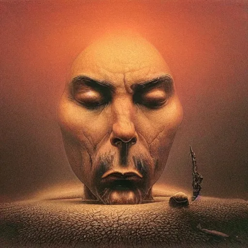 Image similar to Jeff Gerstmann. Zdzisław Beksiński