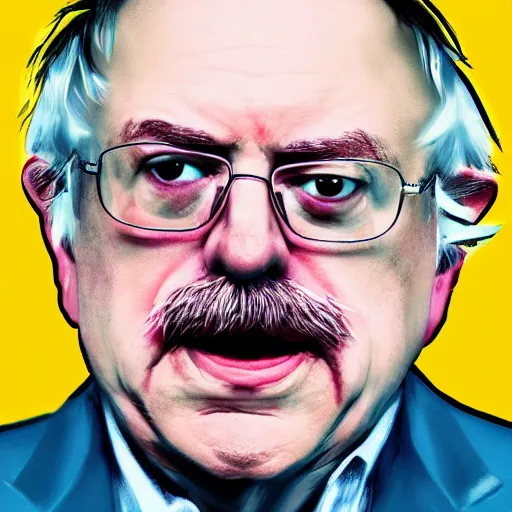 Prompt: Portrait of Bernie Sanders as Wario, nintendo, high detail, realism, 4k