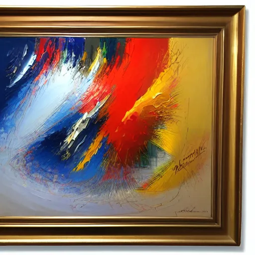 Image similar to abstract art representing momentum, oil painting by john berkey and gabriel dawe, masterwork