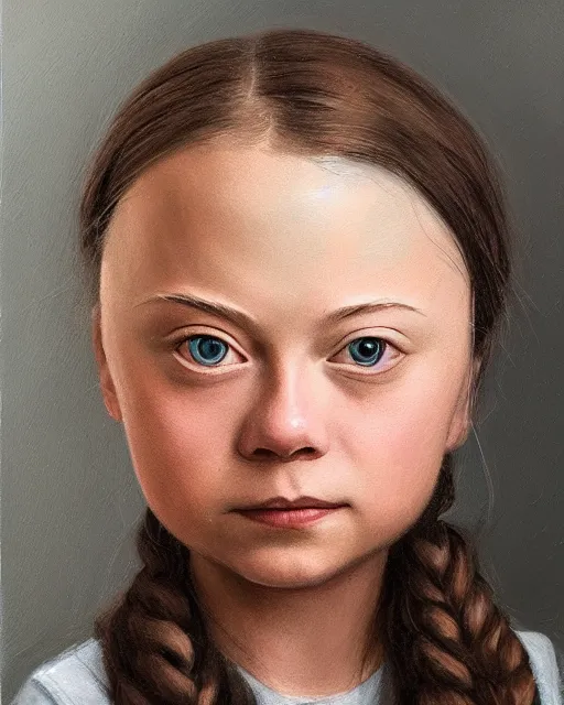 Prompt: portrait of greta thunberg painted by Nicoletta Ceccoli, detailed, award winning, digital painting, artstation, concept art, smooth, sharp focus, illustration,