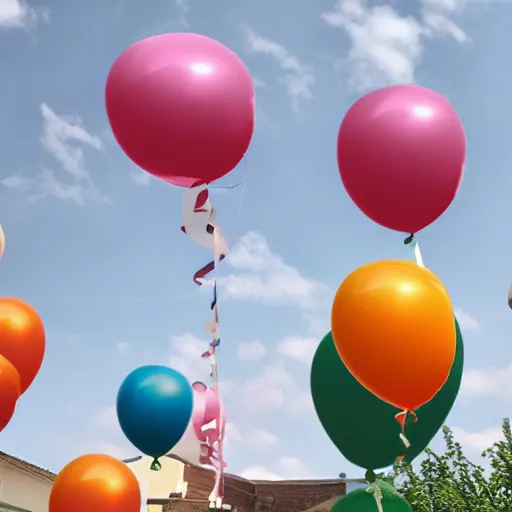 Prompt: lorem ipsum party balloons