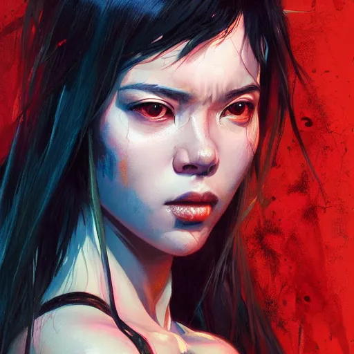 Prompt: Predator, fine-face, realistic shaded perfect face, fine details. realistic shaded lighting poster by Ilya Kuvshinov katsuhiro otomo ghost-in-the-shell, magali villeneuve, artgerm, Jeremy Lipkin and Michael Garmash, Rob Rey and Kentarõ Miura, trending on art station