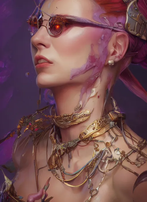 Image similar to jinx arcane, naturel, hyper detailed, digital art, trending in artstation, cinematic lighting, studio quality, smooth render, unreal engine 5 rendered, octane rendered, art style by klimt and nixeu and ian sprigger and wlop and krenz cushart