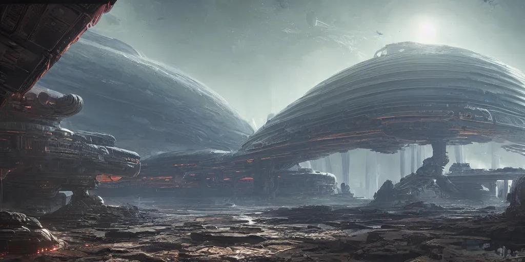 Huge Terraforming Station On Alien Planet Digital Art Stable Diffusion OpenArt