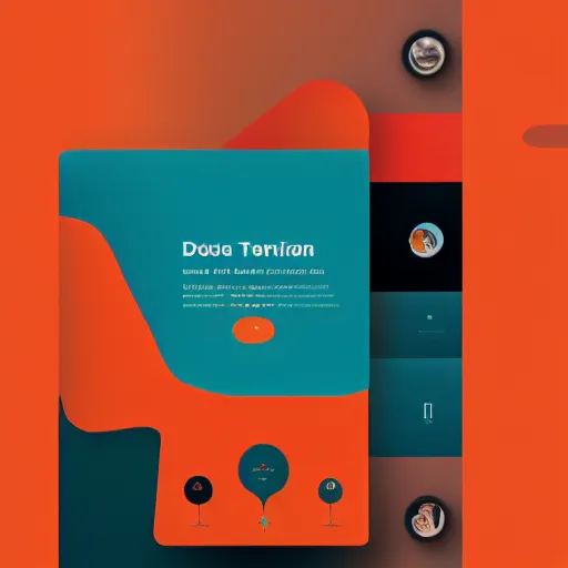 Image similar to modern UI/UX icons for an artistic website, teal and orange colour palette, layout design, template sheet