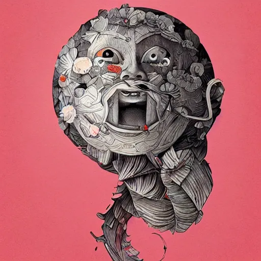 Image similar to a blowfish girl named god king 3 7, an ultrafine detailed painting by james jean, behance contest winner, vanitas, angular, altermodern