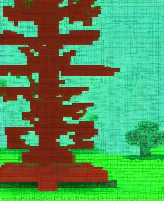 Image similar to video game tree pixelated full tree