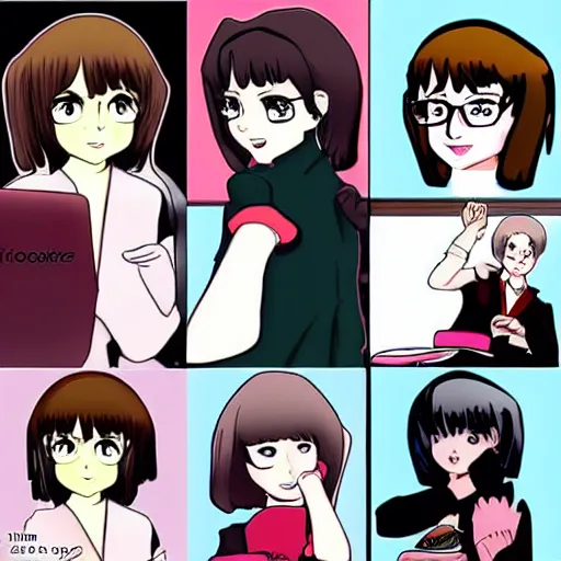 Image similar to tina fey manga style